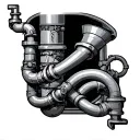 plumbing pipes bio mechanical leg sleeve tattoo design idea