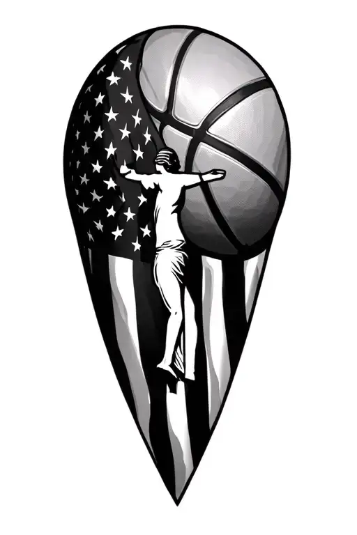 farming/ Christinanity/ basketball/ golf/ USA flag tattoo design idea