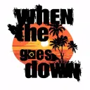 "when the sun goes down" sunset tattoo design idea