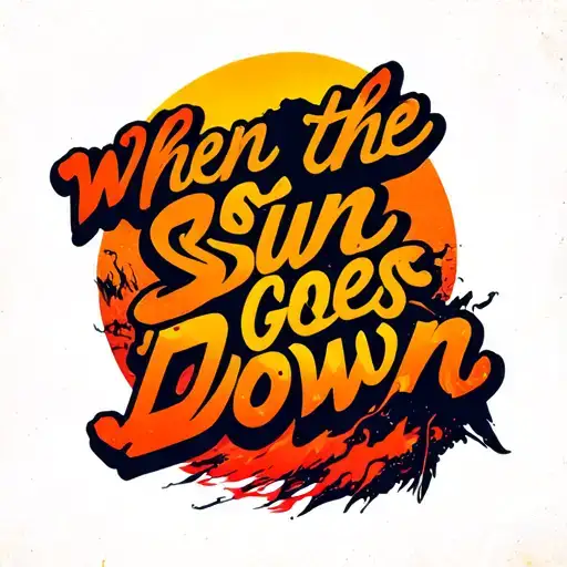 "when the sun goes down" sunset tattoo design idea
