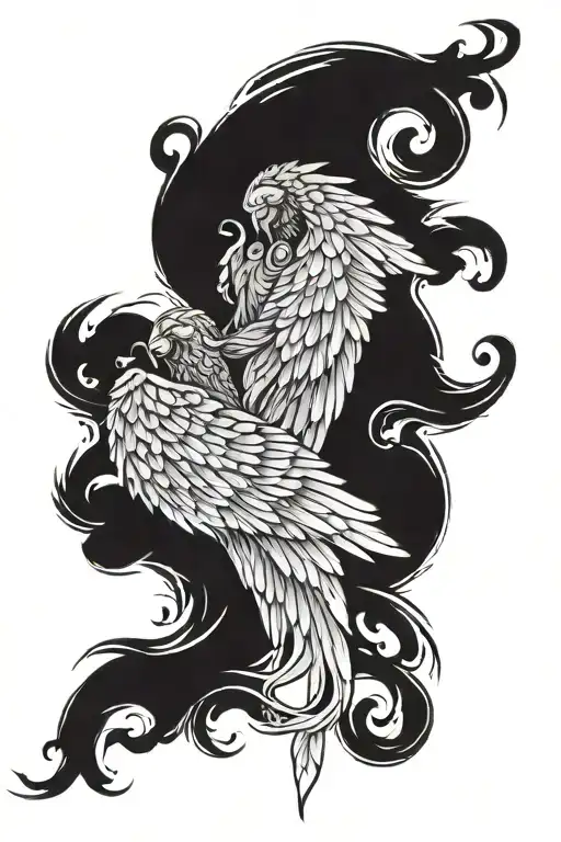 seraph angel wings 6 tattoo design idea