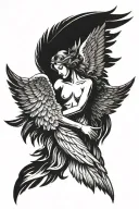 seraph angel wings 6 tattoo design idea