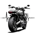 Heartbeat Motorcycle tattoo design idea