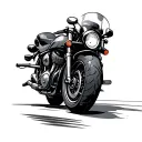 Heartbeat Motorcycle tattoo design idea