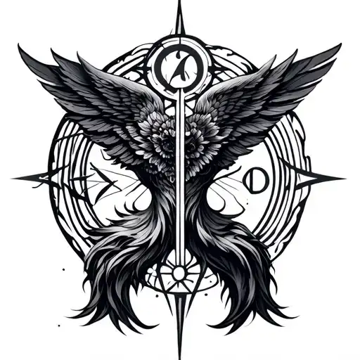 Gemini and virgo zodiac symbol small for men and women (unisex) tattoo design idea