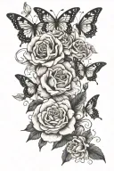 Garden like roses, butterflies, lillies, with my childrens names. Leilanni, Aryanna, and Miracle. And quotes  tattoo design idea
