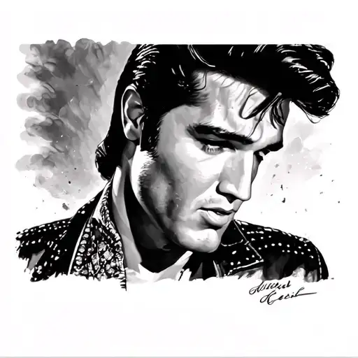 Elvis Presley tattoo design idea