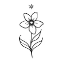 flower and star simple tattoo design tattoo design idea