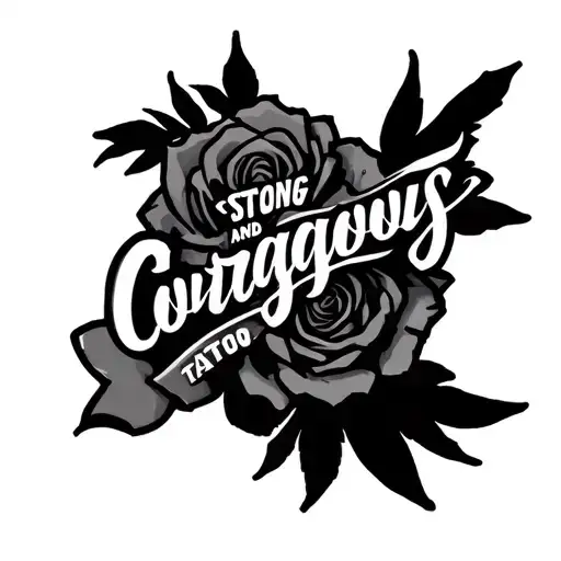 strong and courageous tattoo design idea