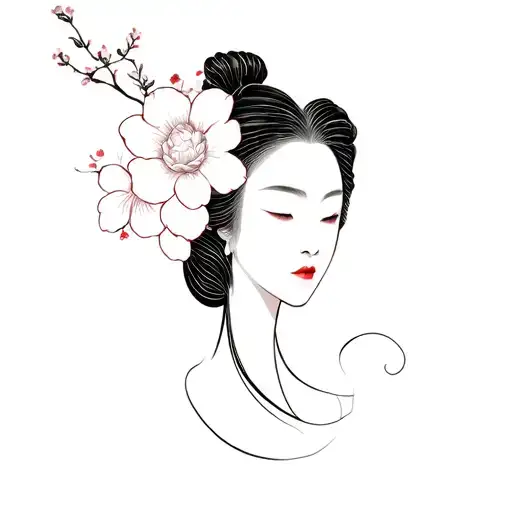 geisha scent tattoo design idea