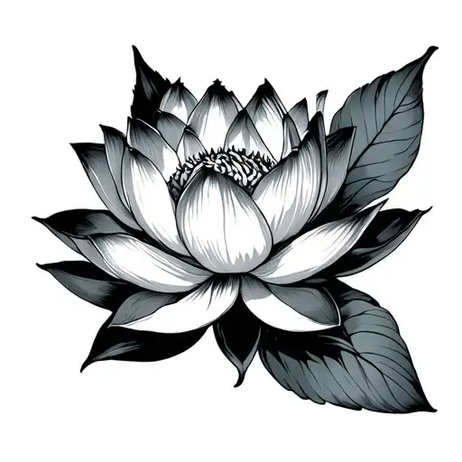werewolf lotus flower tattoo design idea