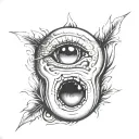 butthole tattoo design idea