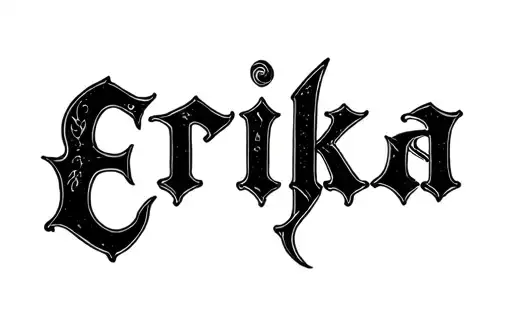"Erika" tattoo design idea