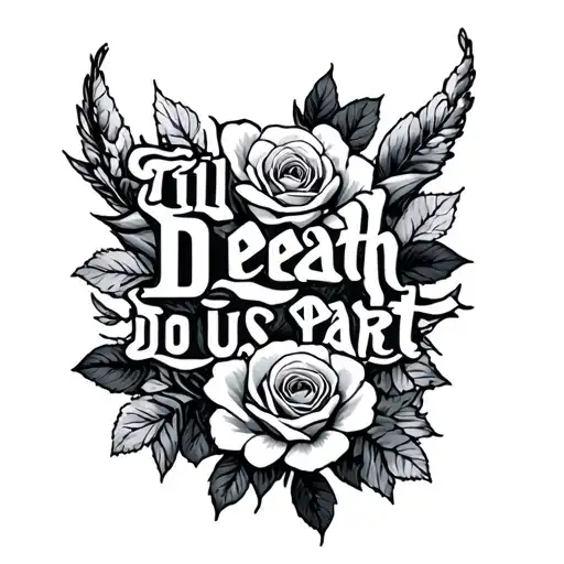 Till Death Do Us Part tattoo design idea