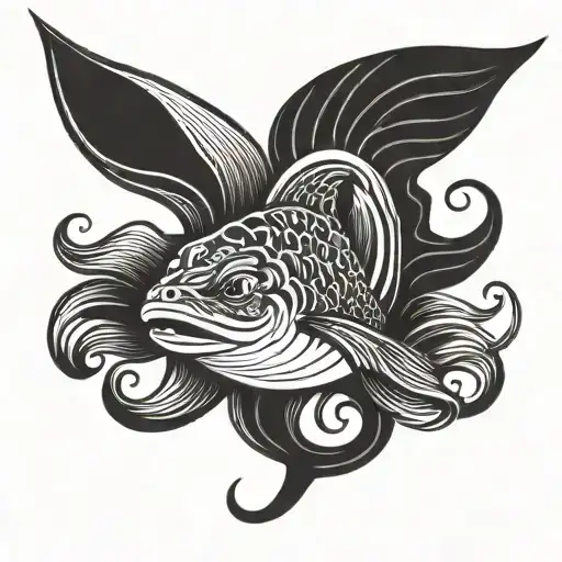 My son is named Sacha. I want a simple tattoo with no writing on it that reminds me of him. I want some hints of the sea tattoo design idea