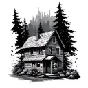 outdoor scene tattoo design idea
