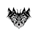 three wolves tattoo design idea