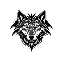 three wolves tattoo design idea