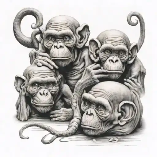 no hear no speak no evil see tattoo design idea