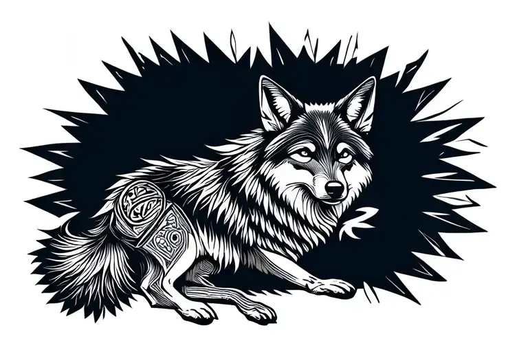 COYOTE COMPLETO tattoo design idea