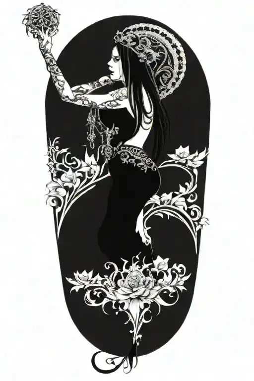 fortuna goddess sexy fit tattoo design idea