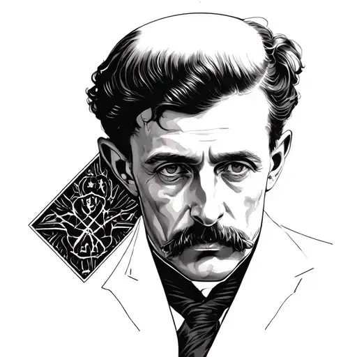 nikola tesla number tattoo design idea