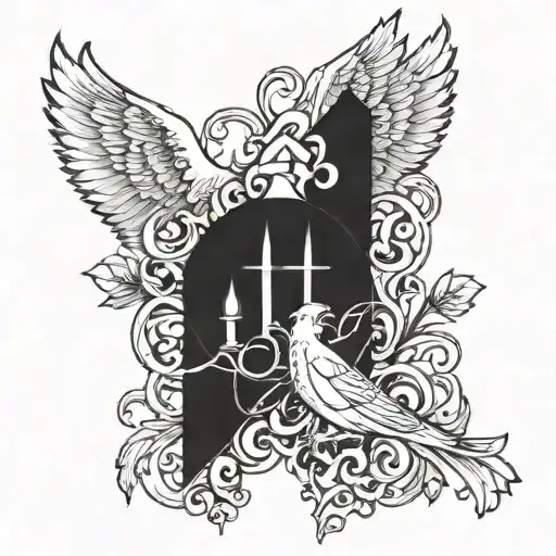 holy covenant tattoo design idea