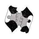 Black and white puzzle piece with TB for 3 people  tattoo design idea