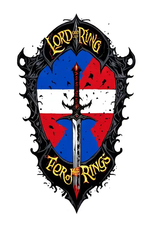 Lord of the Rings Nazgul with a sword tattoo design idea