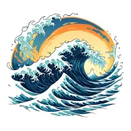 waves tattoo design idea