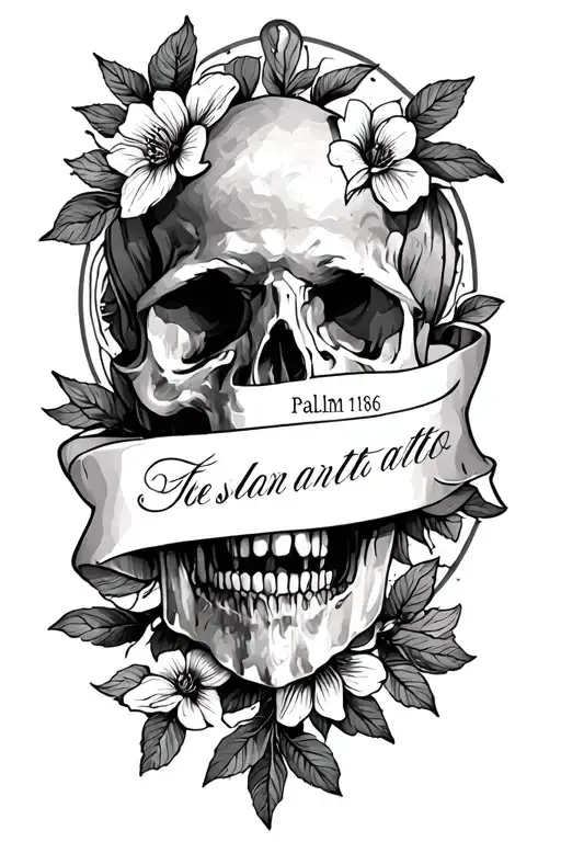 Psalm 118 6 tattoo design idea