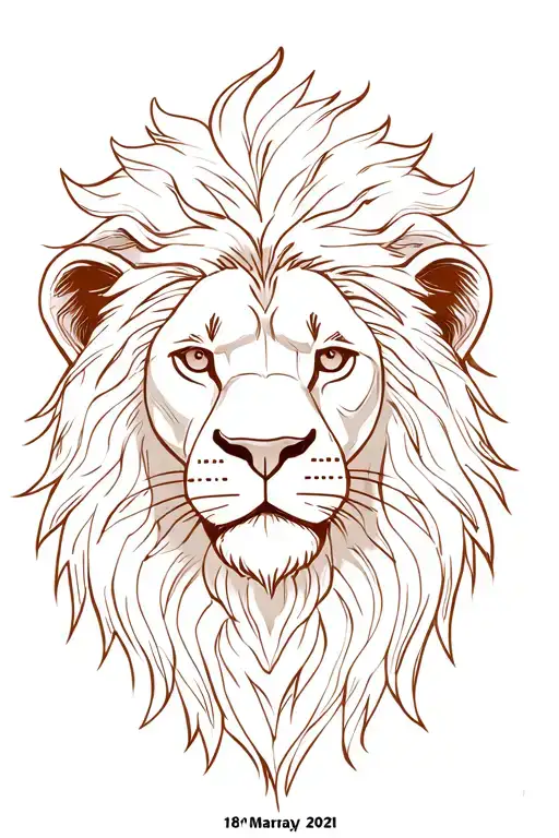 Arishay with 18th March 2021 Roman numerals with mufasa and simba tattoo design idea