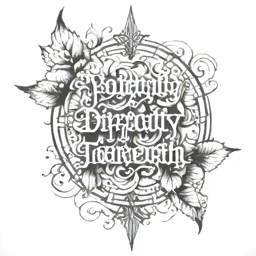 Your difficulty today is your strength tomorrow tattoo design idea