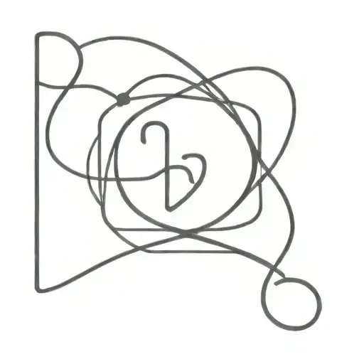 linework tattoo saying "B1" with a heart and pulse line to signify "heartbeat" tattoo design idea