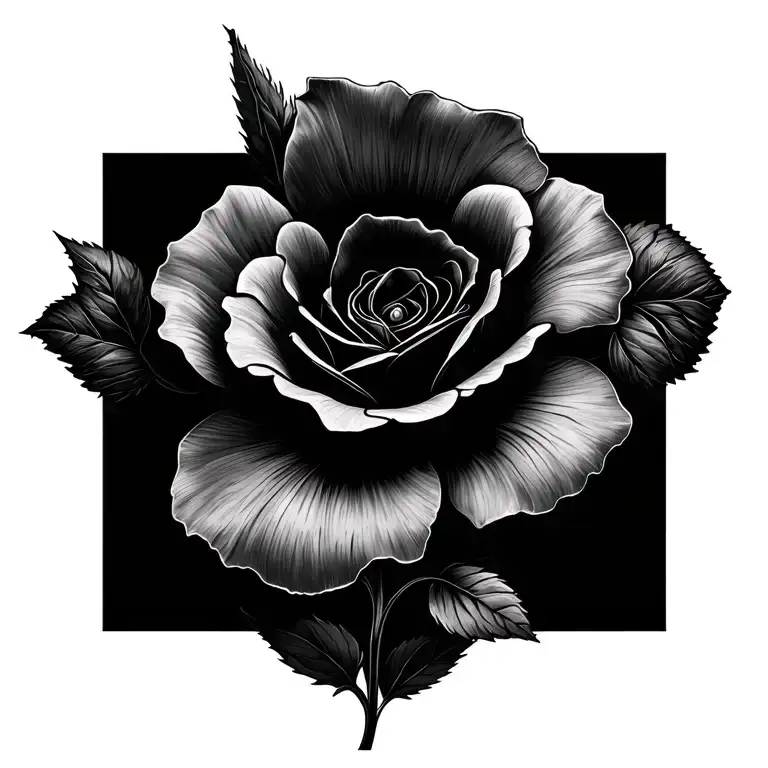 birth flower morning glory, sweet pea and rose  tattoo design idea