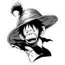 3 wise monkey d luffy tattoo design idea