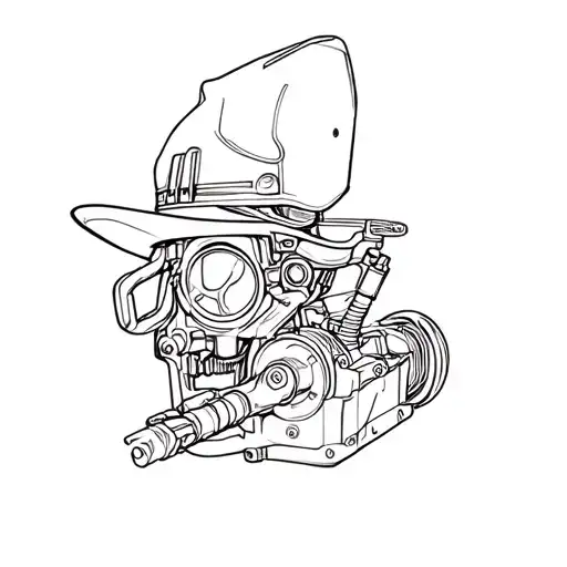 mechanic western snap-on tattoo design idea