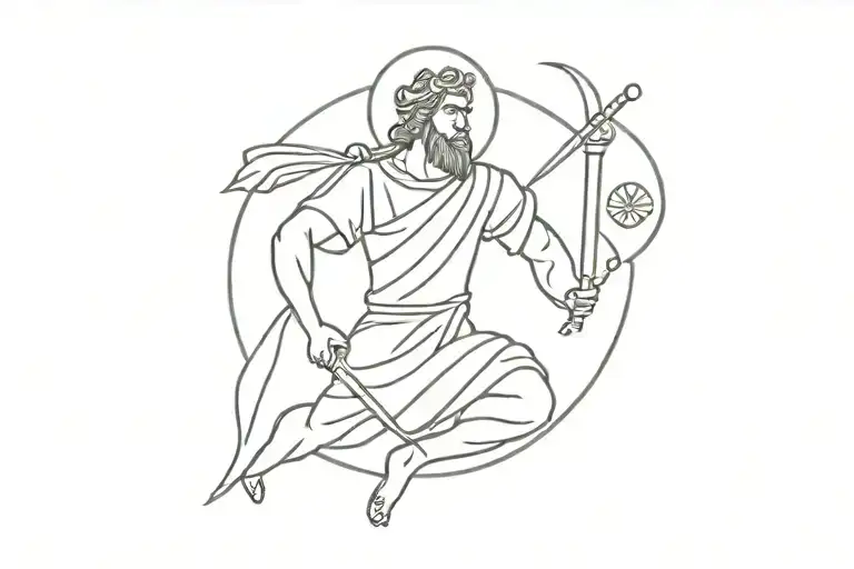 Saint Christopher tattoo design idea