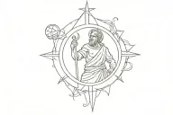 Saint Christopher tattoo design idea