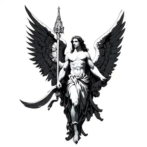 Archangel Raphael tattoo design idea