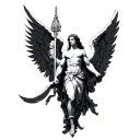 Archangel Raphael tattoo design idea