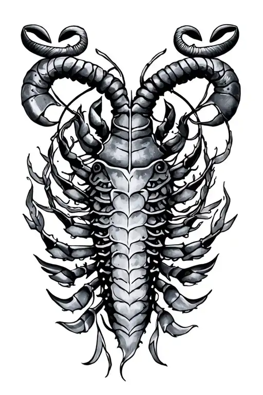 Leo Scorpio Virgo Capricorn and Libra tattoo design idea