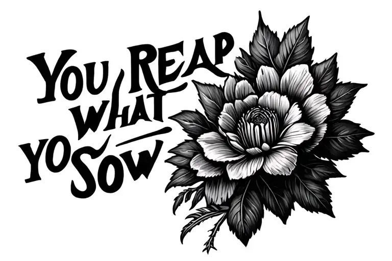you reap what you sow tattoo design idea