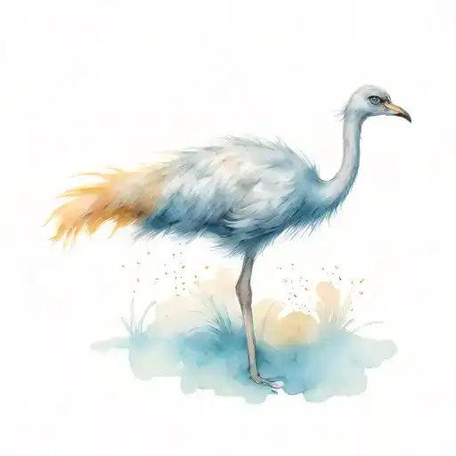 ostrich tattoo design idea