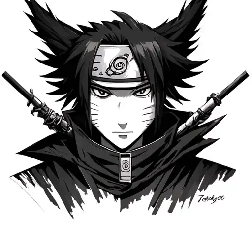 Obito Uchiha tattoo design idea