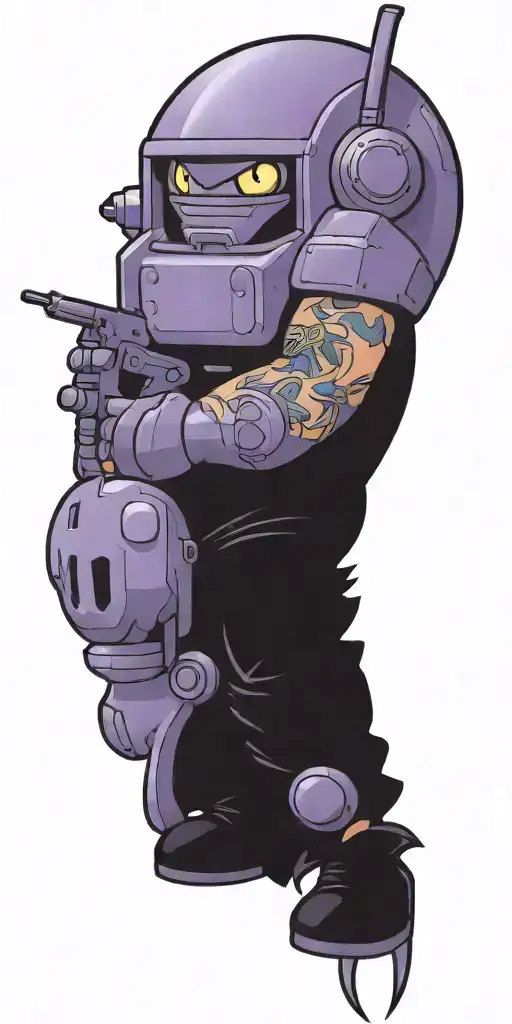 A new-school tattoo featuring a mashup of different video game characters tattoo design idea