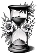 Hourglass Remember Remember Live Time Flies Seize Day tattoo design idea