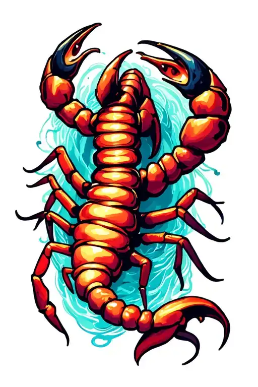 Scorpio And Aquarius tattoo design idea