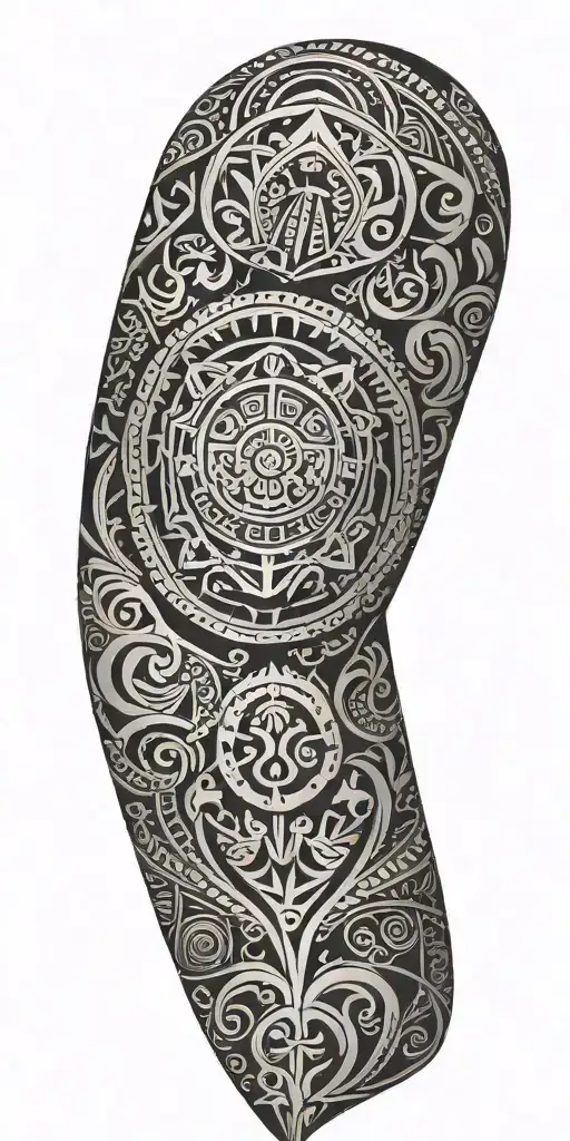 Polynesian tribal patterns tattoo design idea
