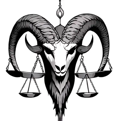 Libra Aries tattoo design idea